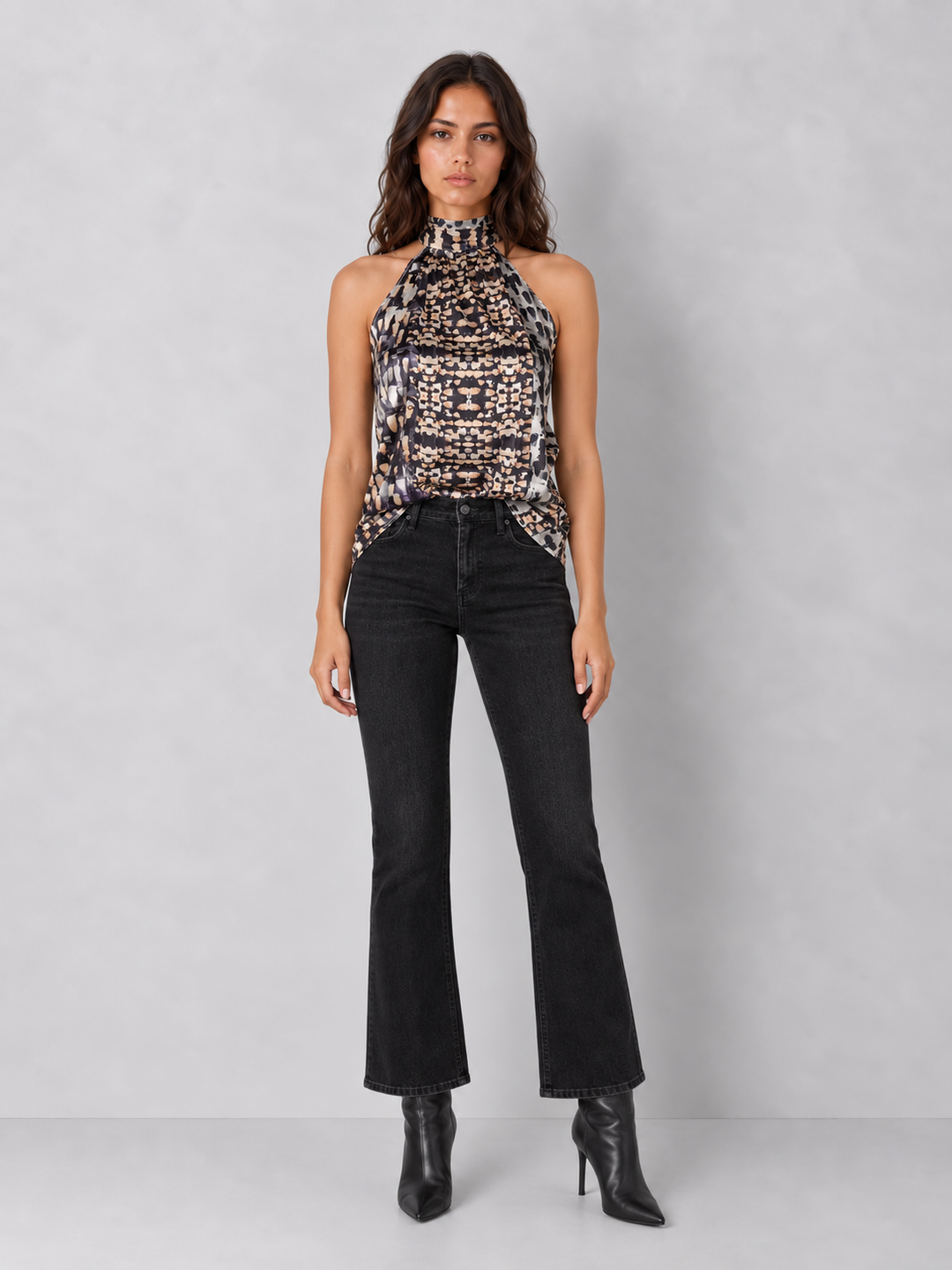 Elan Print Halter Top