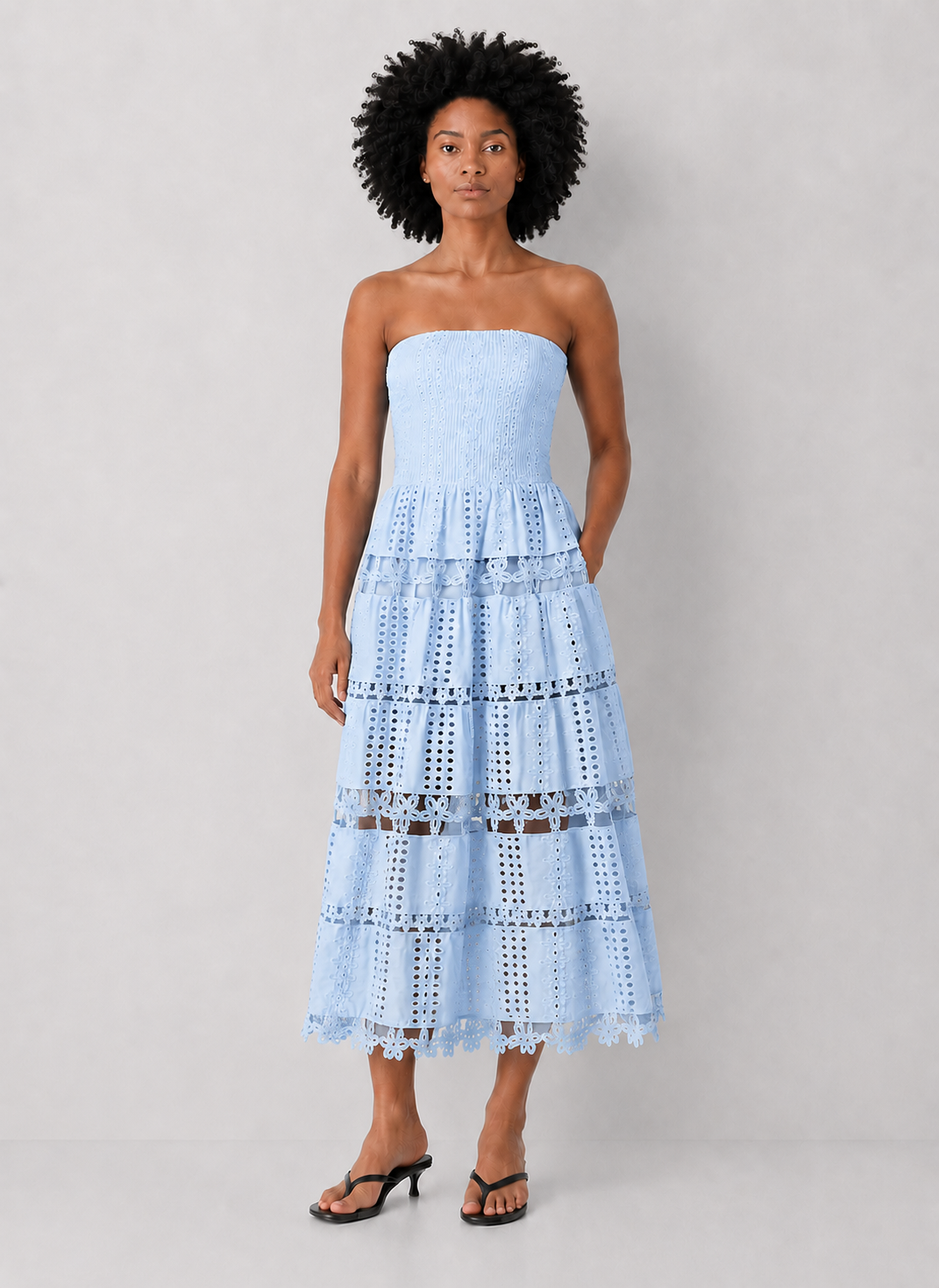 Eyelet Lace Tube Dress