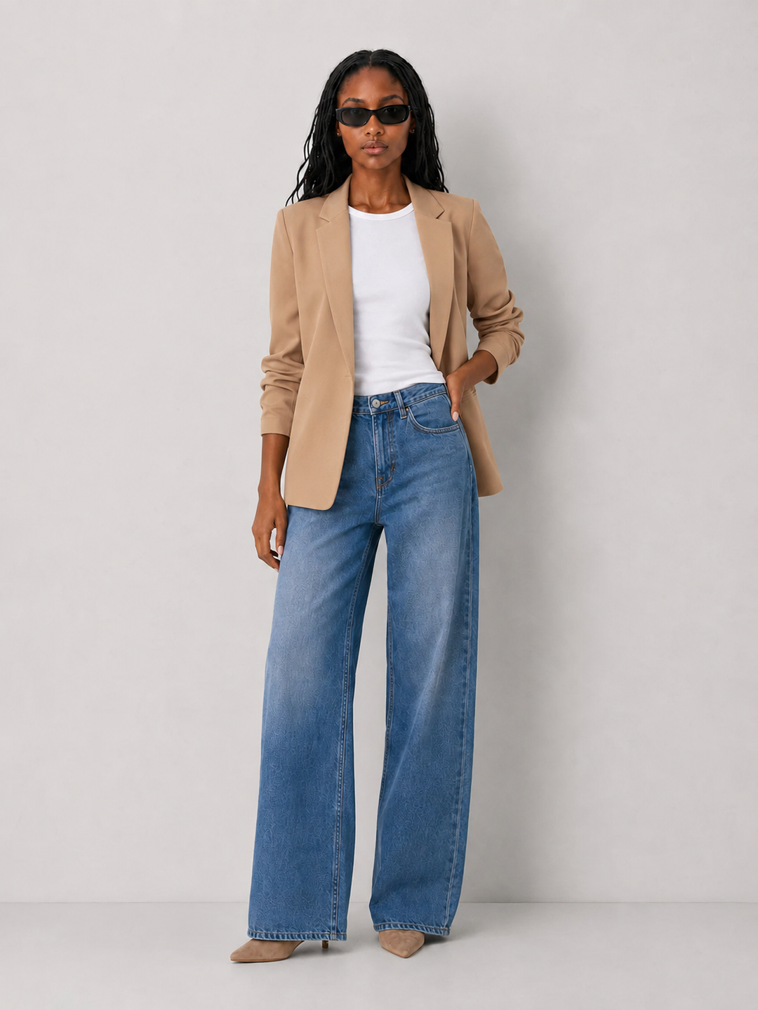 Preorder 3/4 Ruched Sleeve Blazer