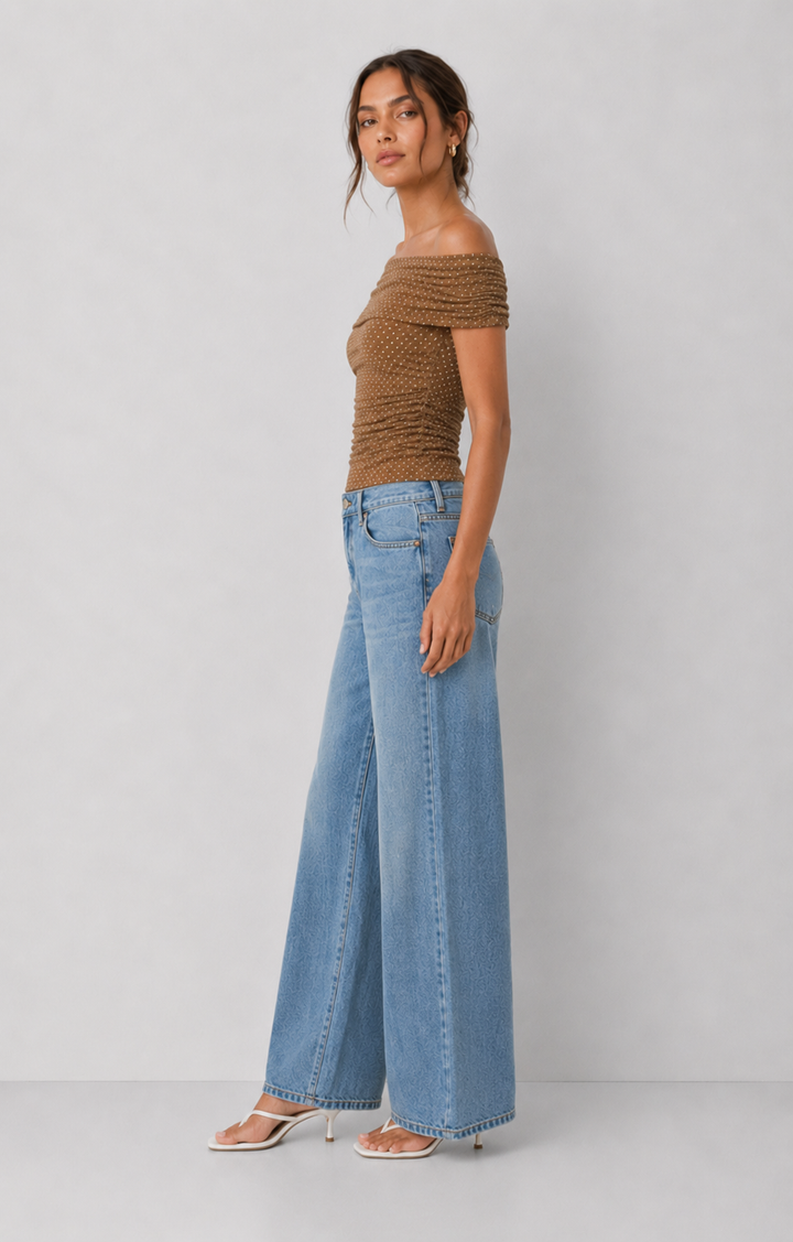 Polka Dot Mesh Top - FINAL SALE