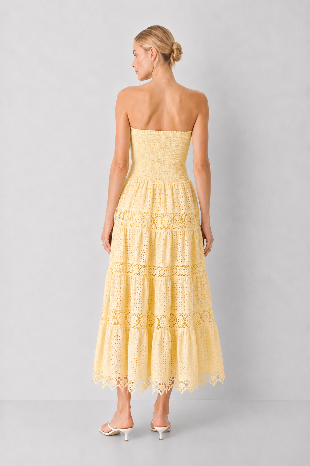 Eyelet Lace Tube Dress