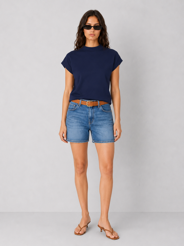 Sweater Vest with Shirring Detail