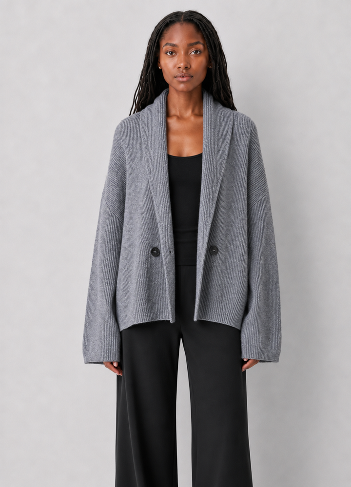Shawl Collar Wrap Knit Cardigan