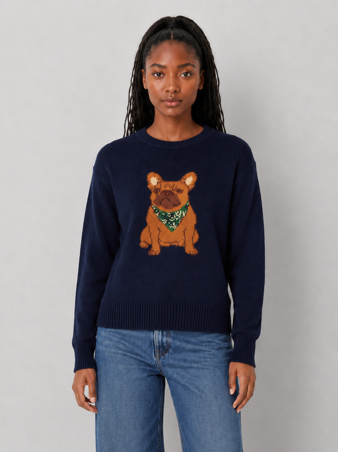 525 Sydney Dog with Bandana Sweater
