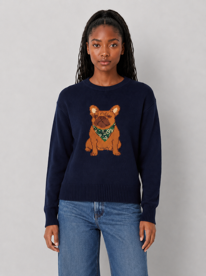 525 Sydney Dog with Bandana Sweater