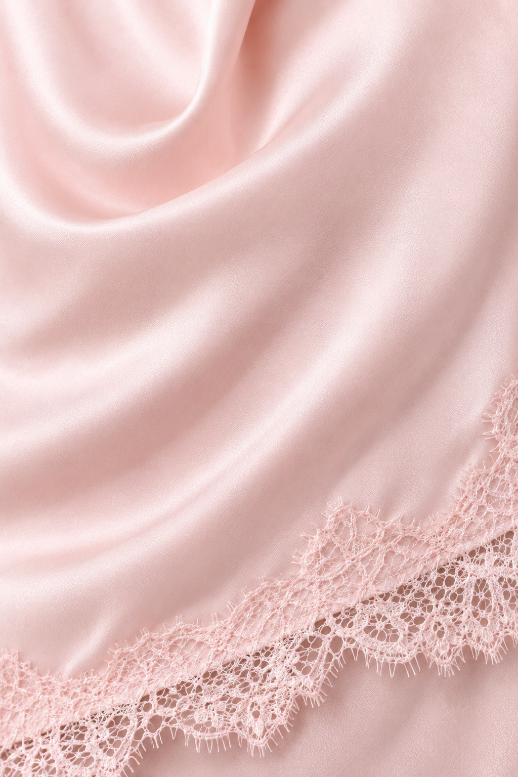 Lace Trim Satin Top