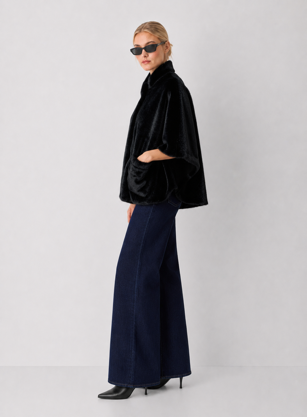 Faux Fur Cape