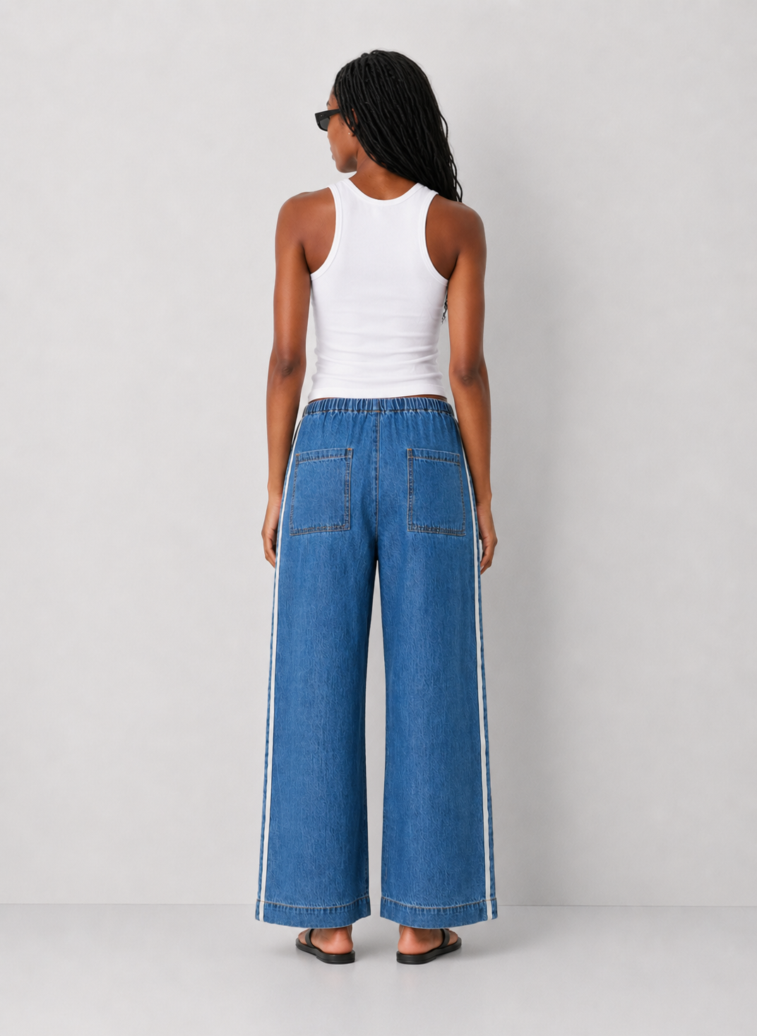 Z Supply Petite Sidelines Denim Track Pant