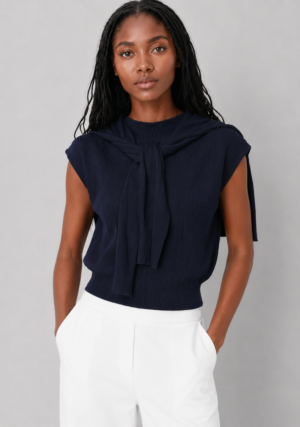 Fine Ribbed Knit Top