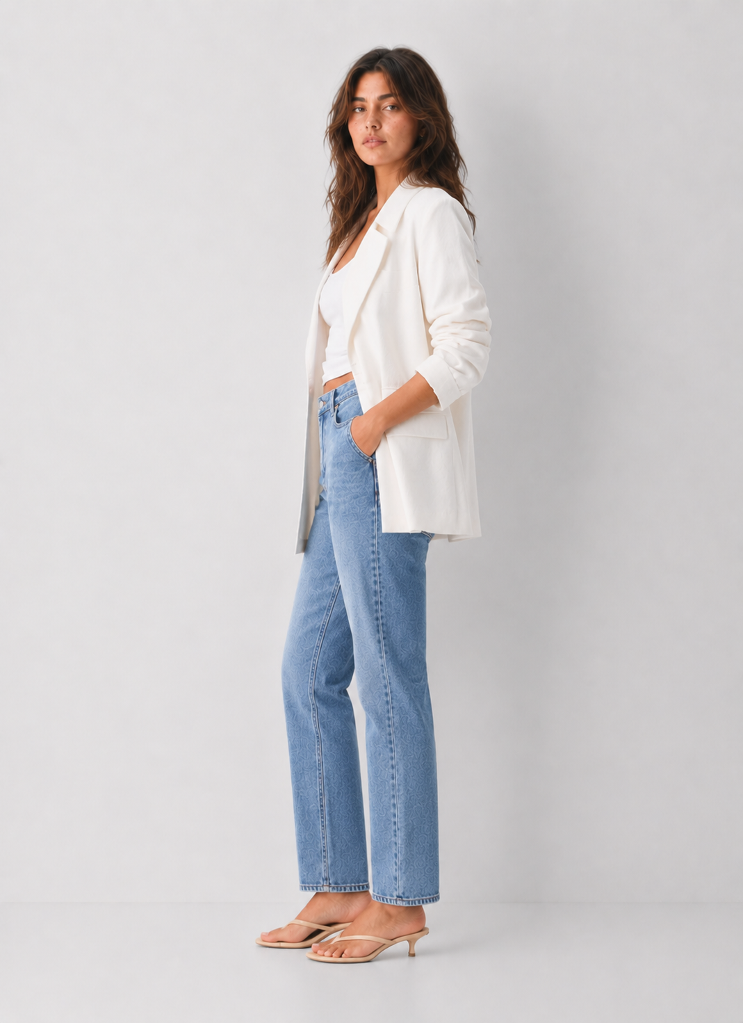 Amy Ruched Sleeve Blazer