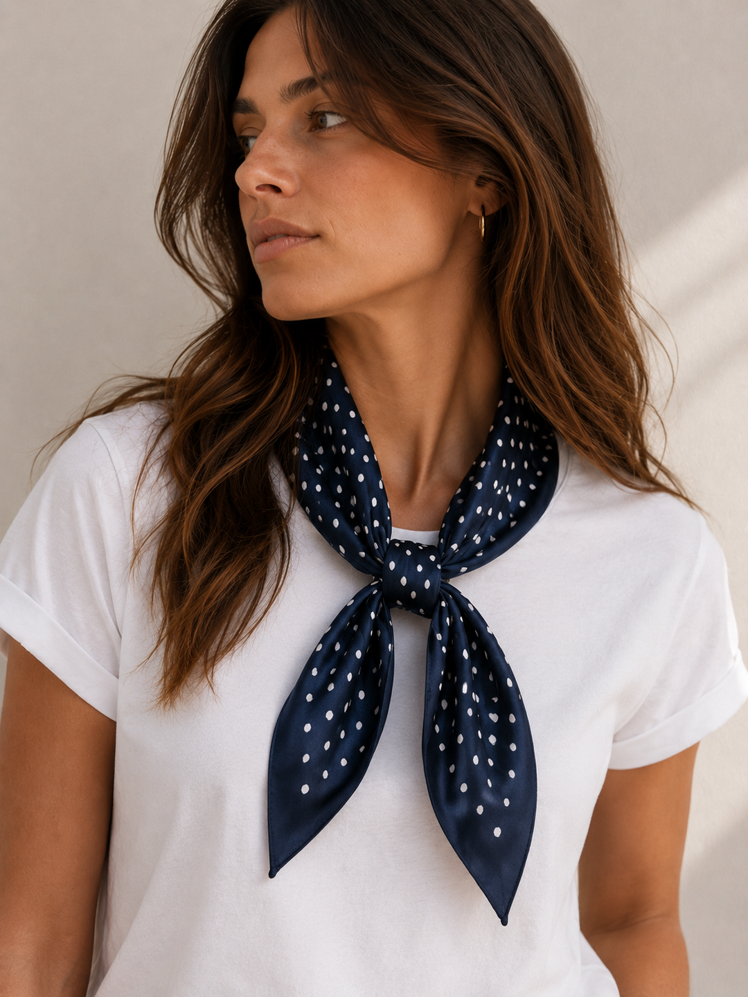 Silky Polka Dot Scarf