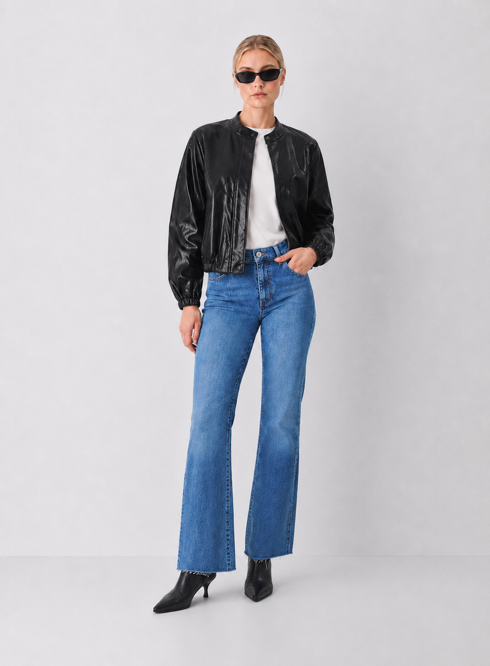 Preorder Faux Leather Bomber Jacket