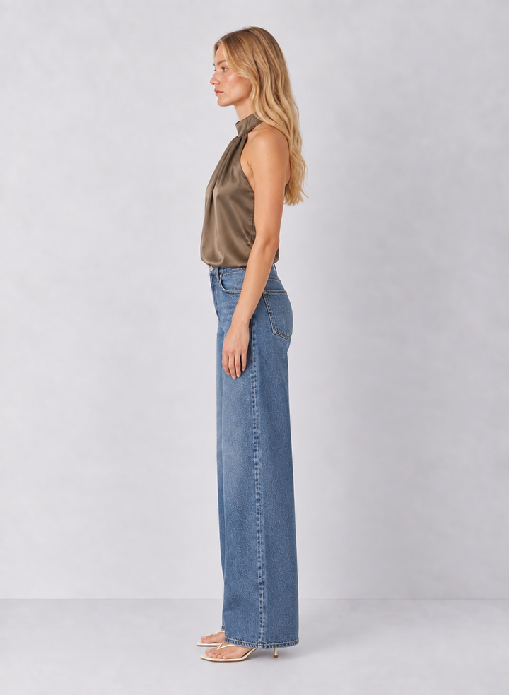 Elan Satin Halter Top