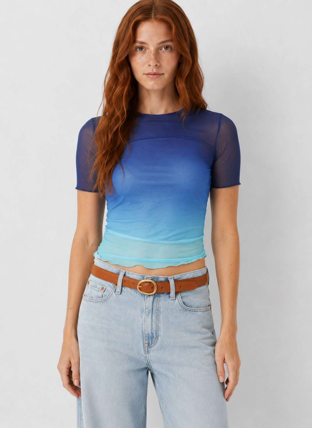 Ombre Mesh Top