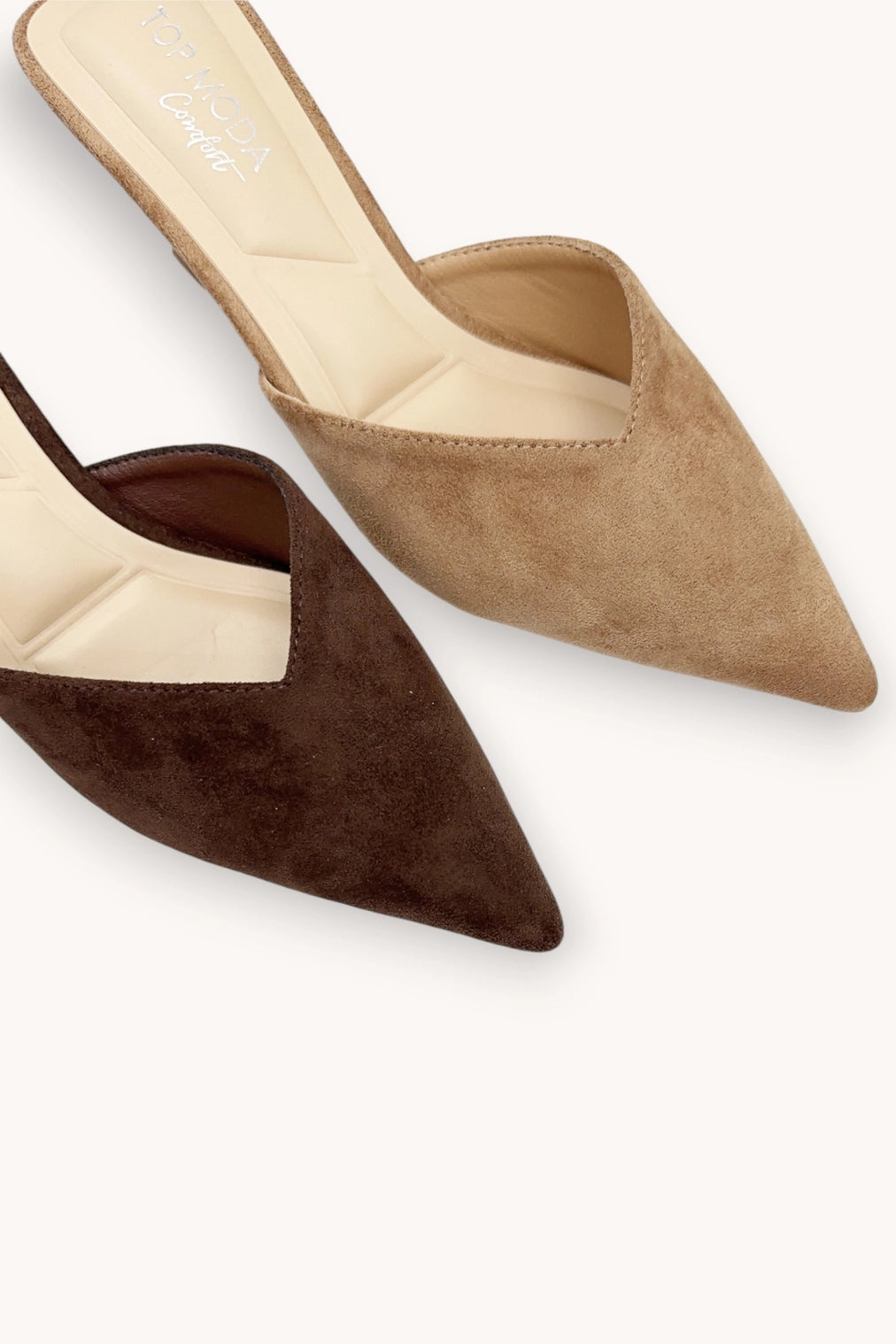 Pointed Toe Kitten Heel Mules