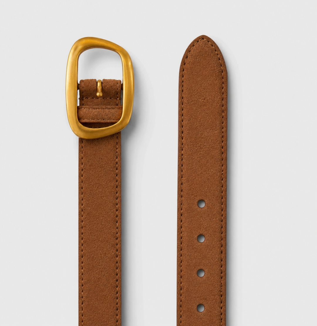 Classic Suede Belt - Tan