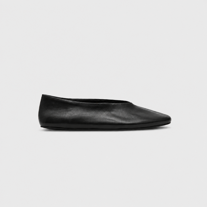 Preorder Steve Madden Cyntra Ballet Flat - Black Leather