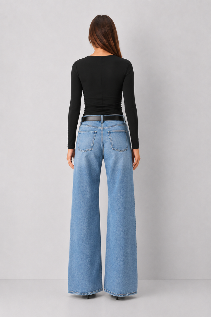 Essential Long Sleeve Ruched Top