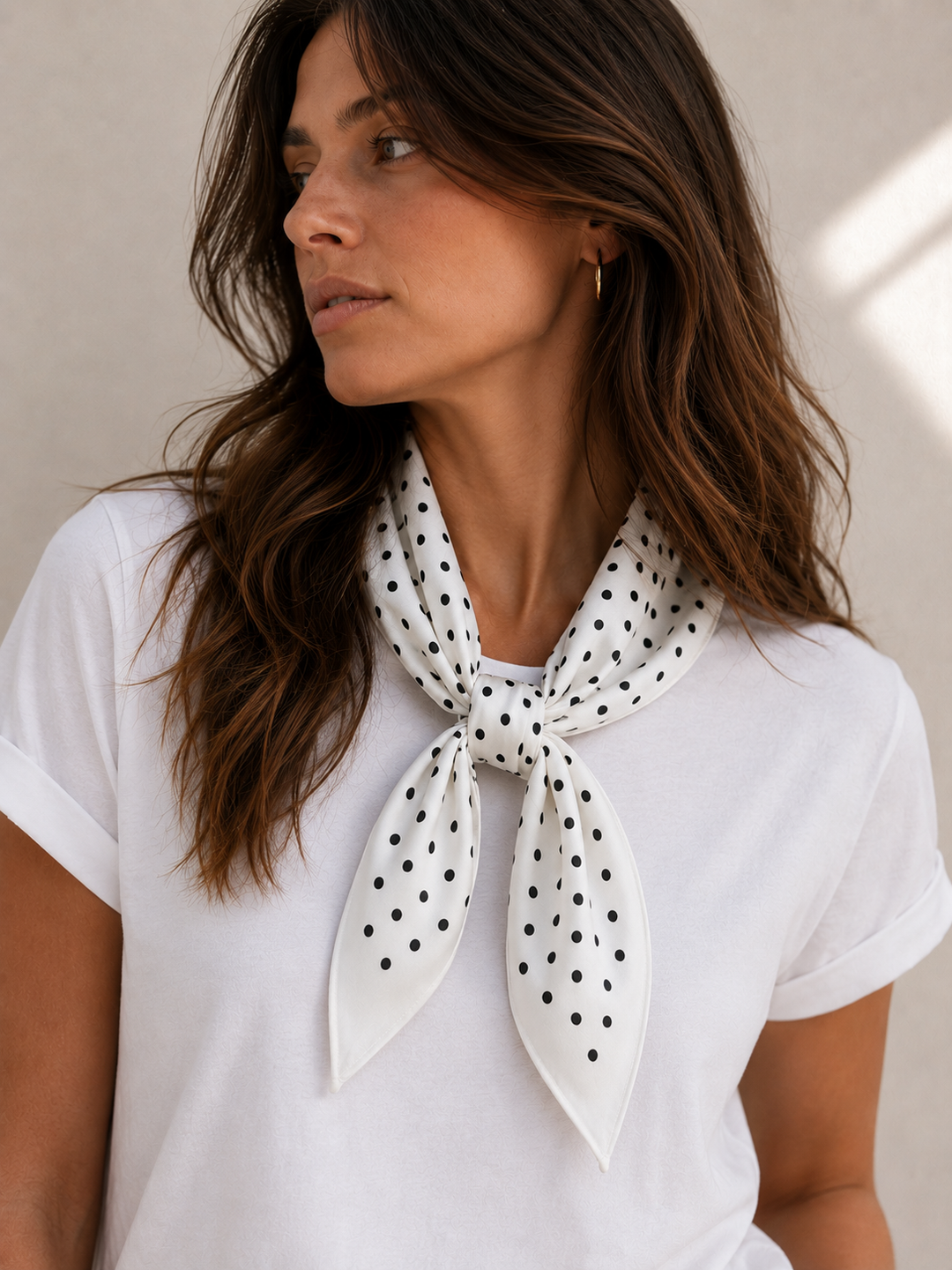Silky Polka Dot Scarf