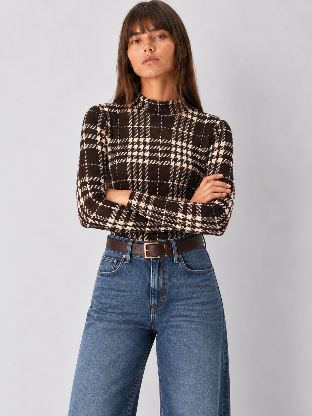 Burnout Velour Mock Neck
