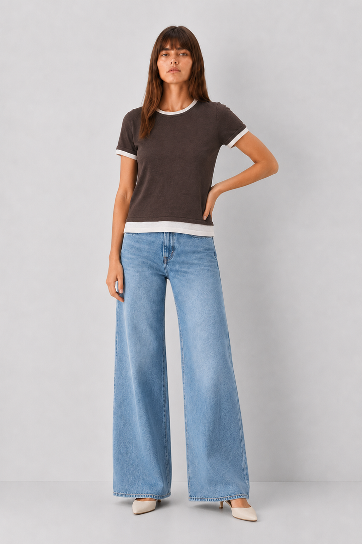 Double Layered Lightweight Knit Top