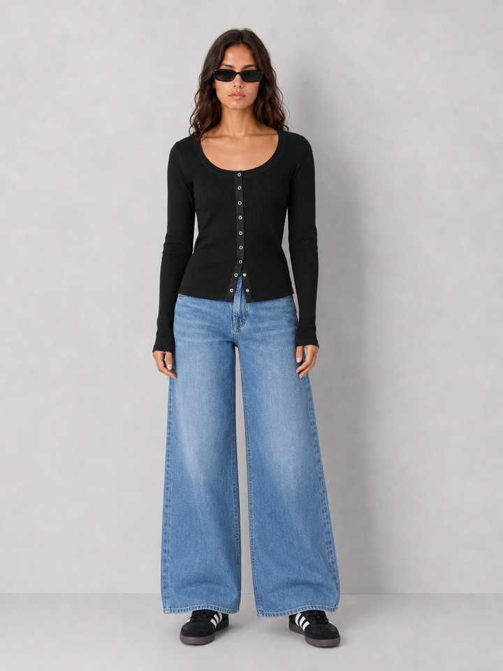 Z Supply Albany Waffle Button Up Top