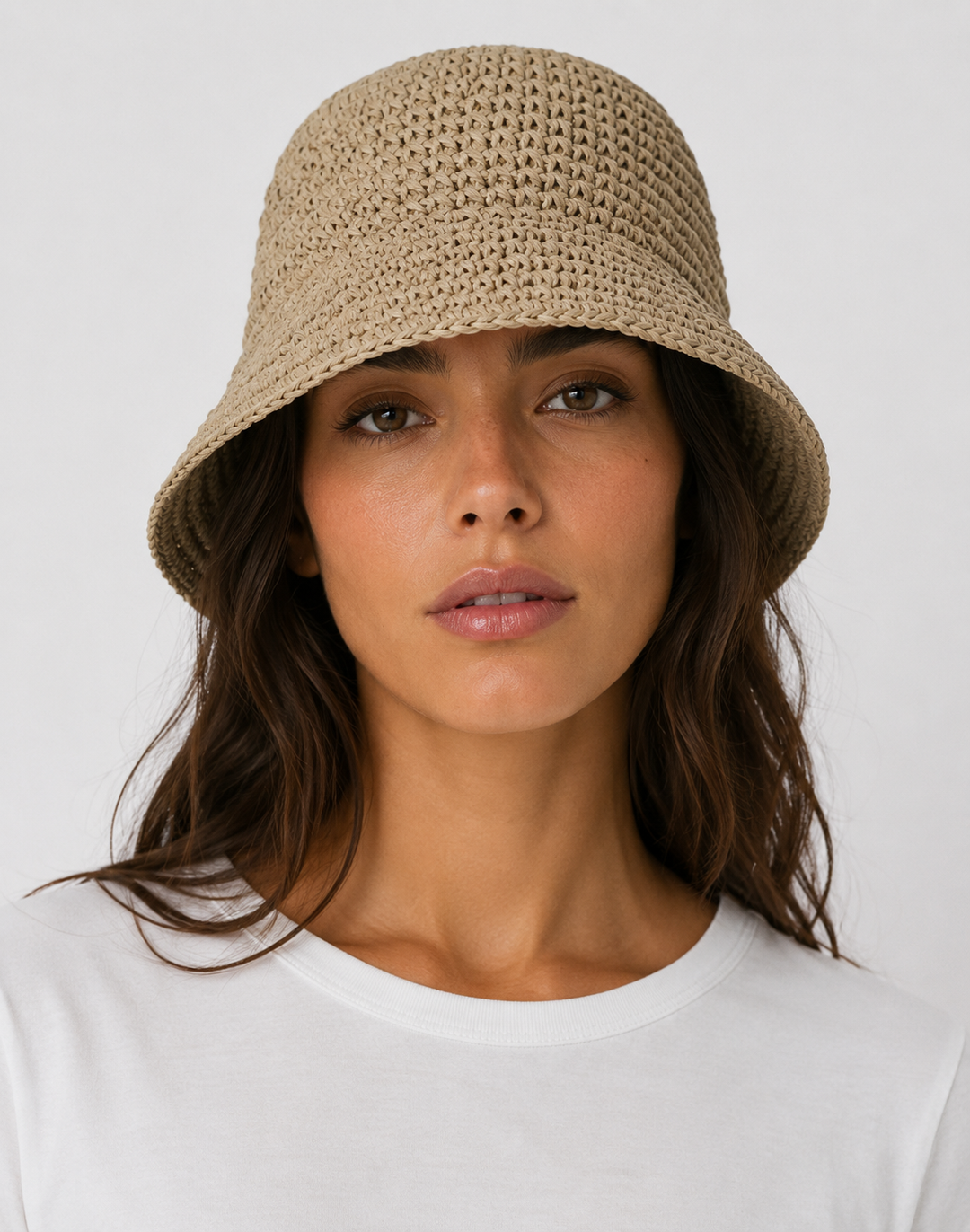 Crochet Raffia Bucket Hat