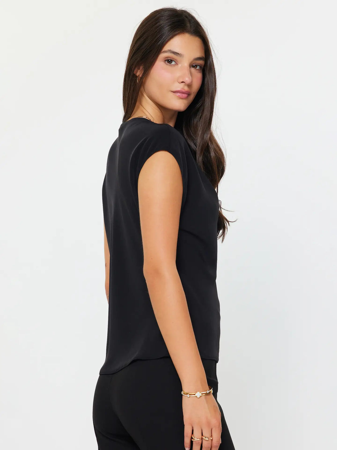 Cowl Neck Dolman Sleeve Top