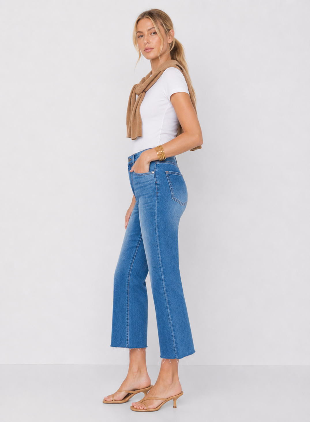 Pistola Lennon High Rise Crop Boot Jeans - AMI