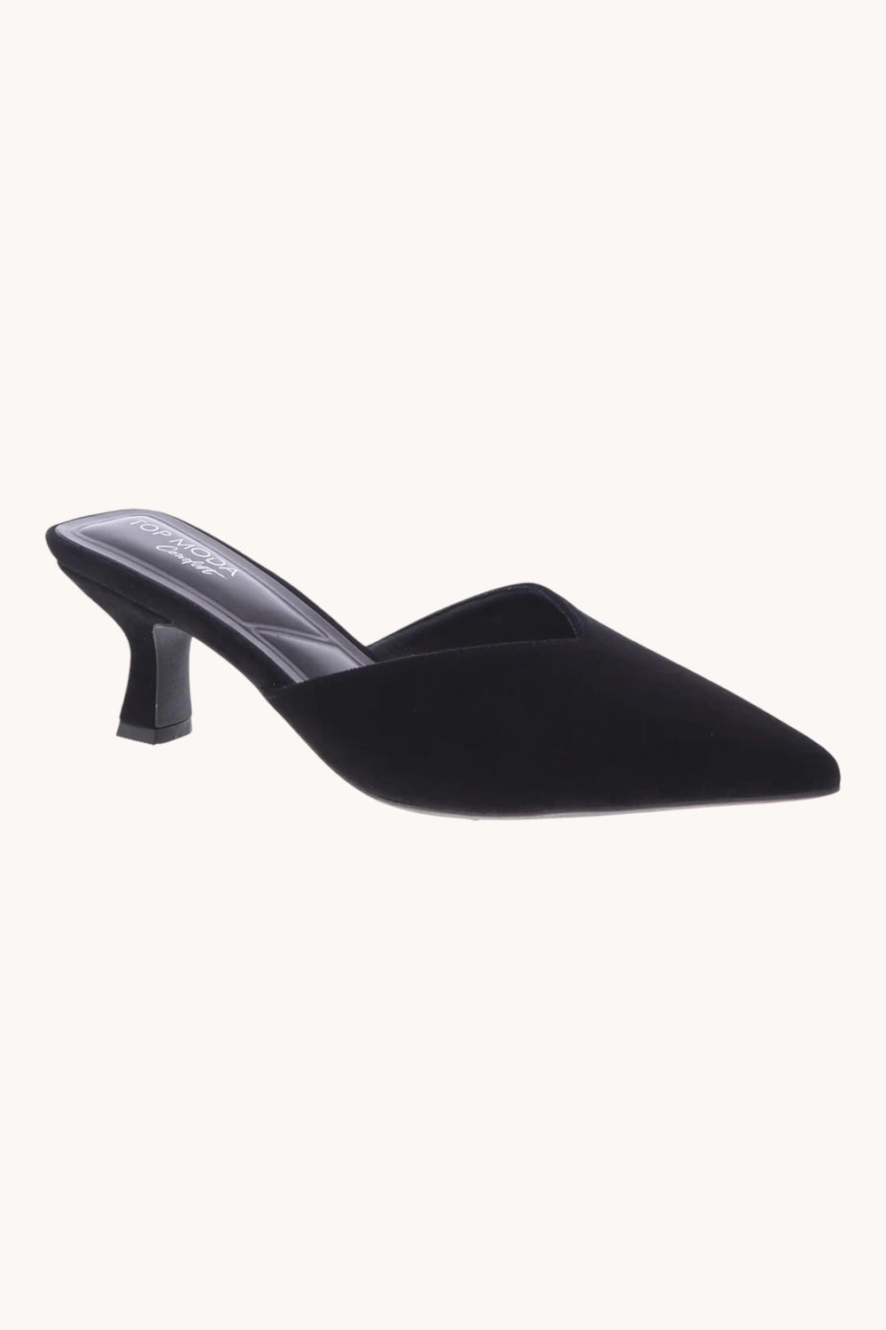 Pointed Toe Kitten Heel Mules