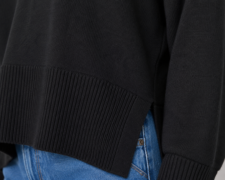 V-neck Drop Shoulder Sweater