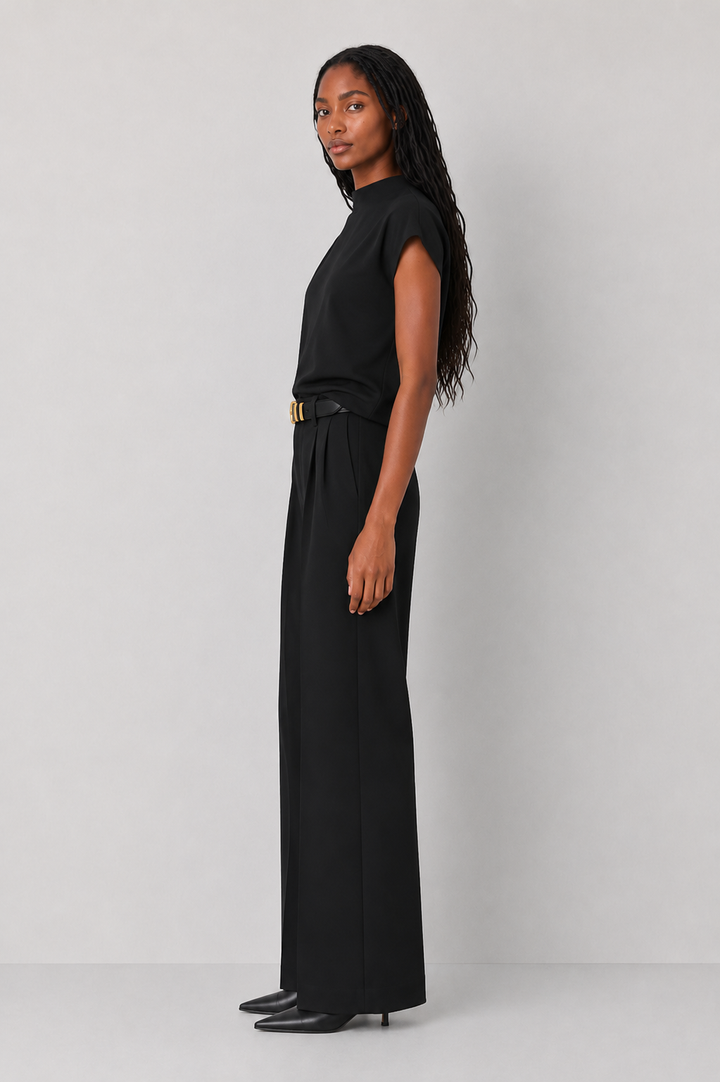 Sweater Vest with Shirring Detail