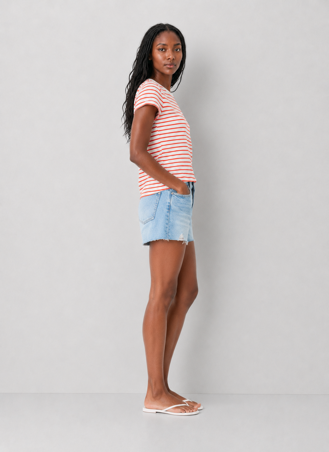 Z Supply Junie Striped Tee - Lychee