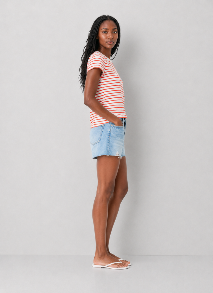 Z Supply Junie Striped Tee - Lychee
