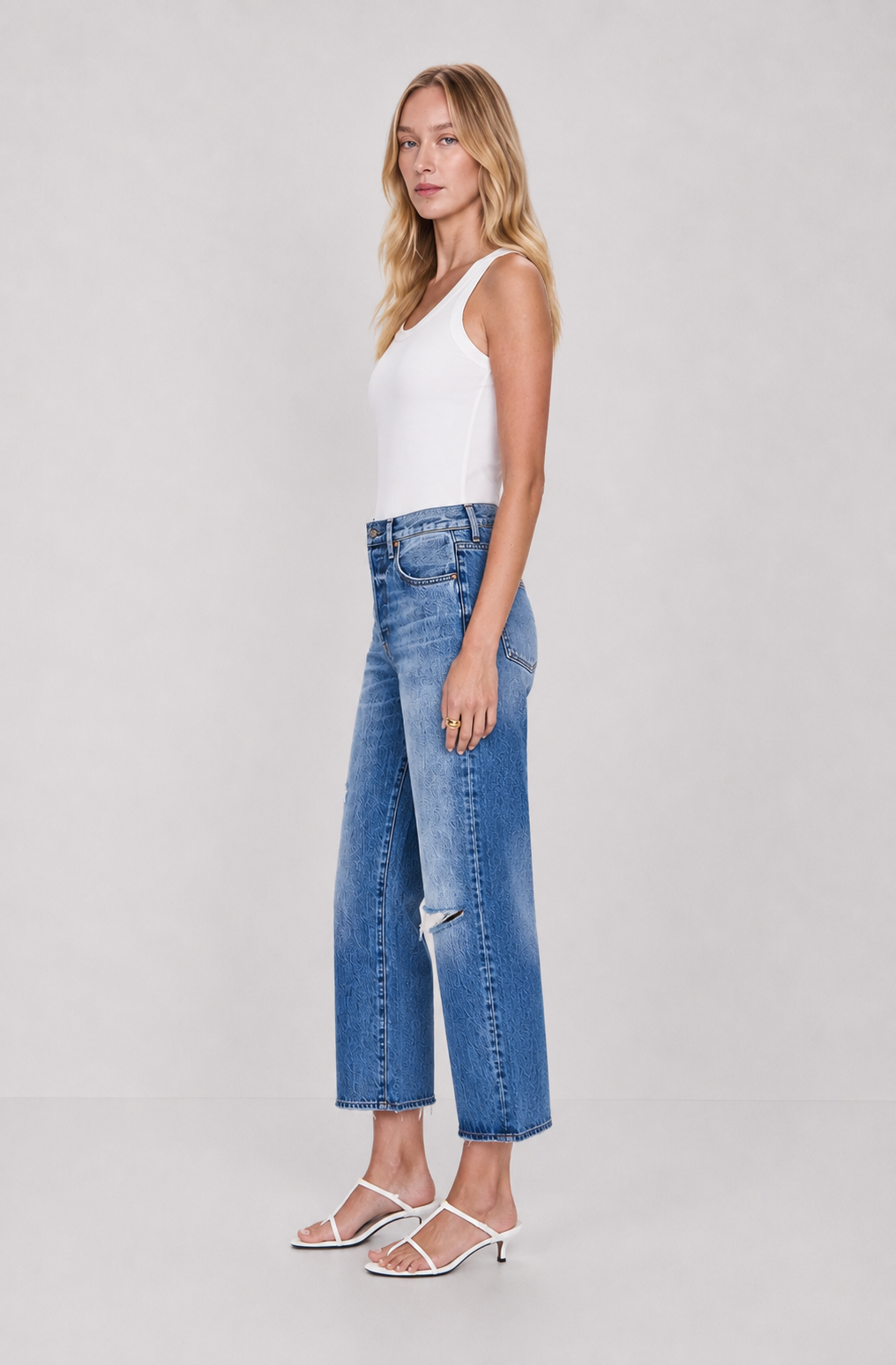 Pistola Cassie High Rise Straight Crop Jeans