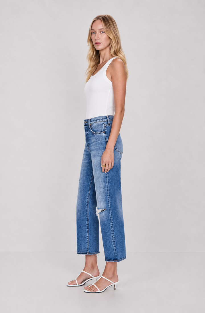 Pistola Cassie High Rise Straight Crop Jeans