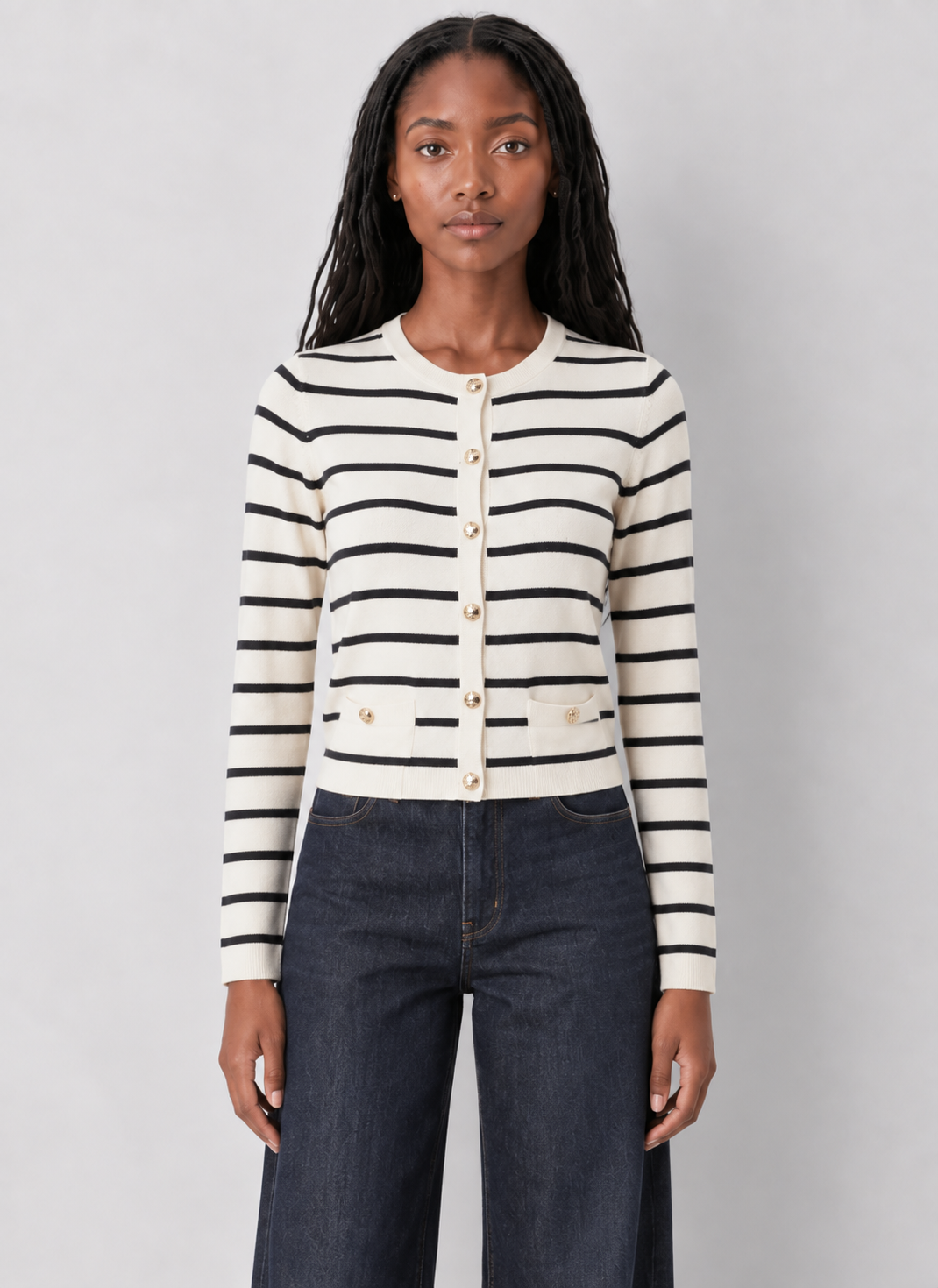 The Audrey Striped Cardigan