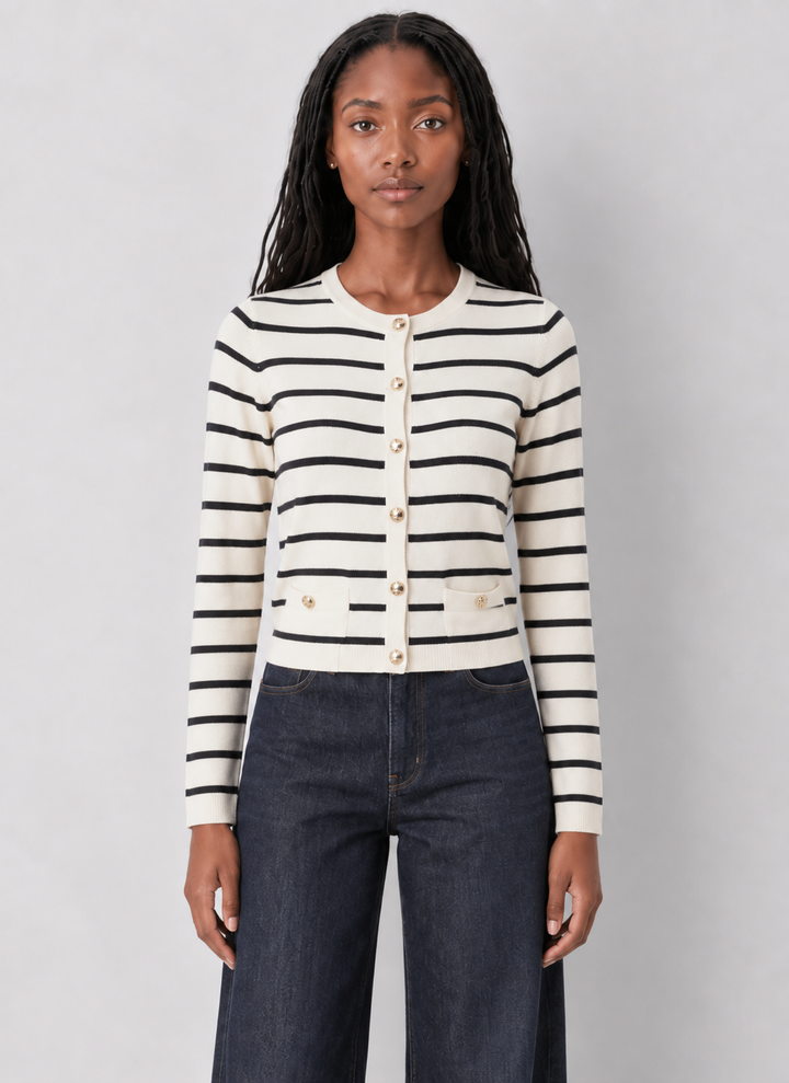 The Audrey Striped Cardigan