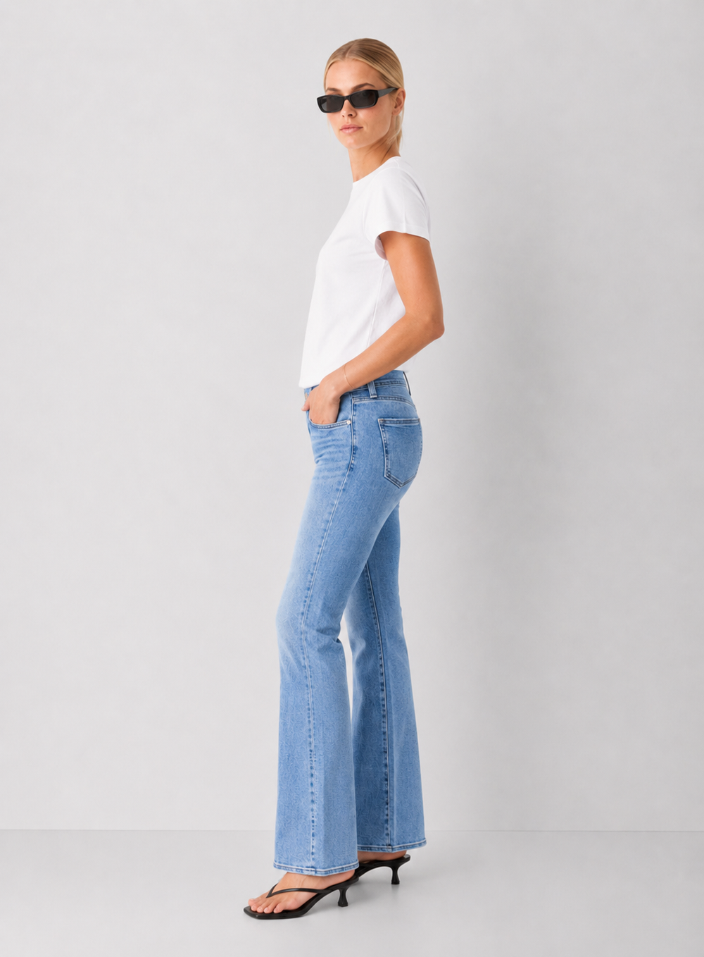 Pistola Kinsley Mid Rise Ultra Flare Jeans- Captivate