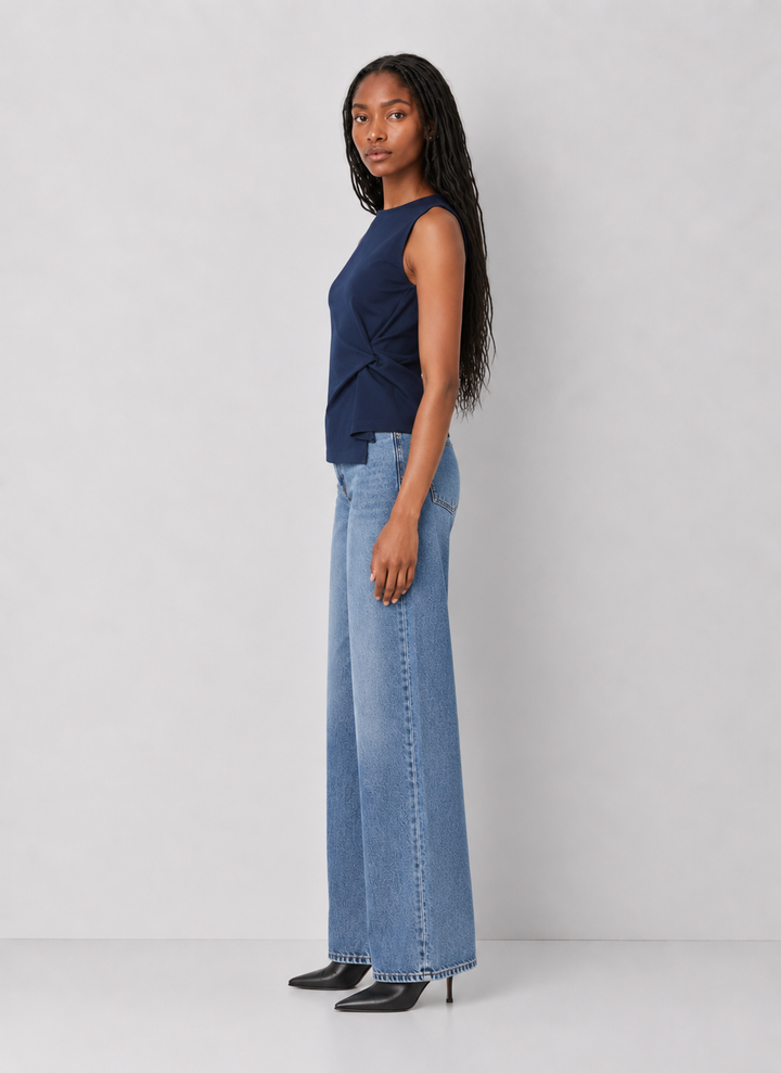 Twist Detail Ponte Sleeveless Top