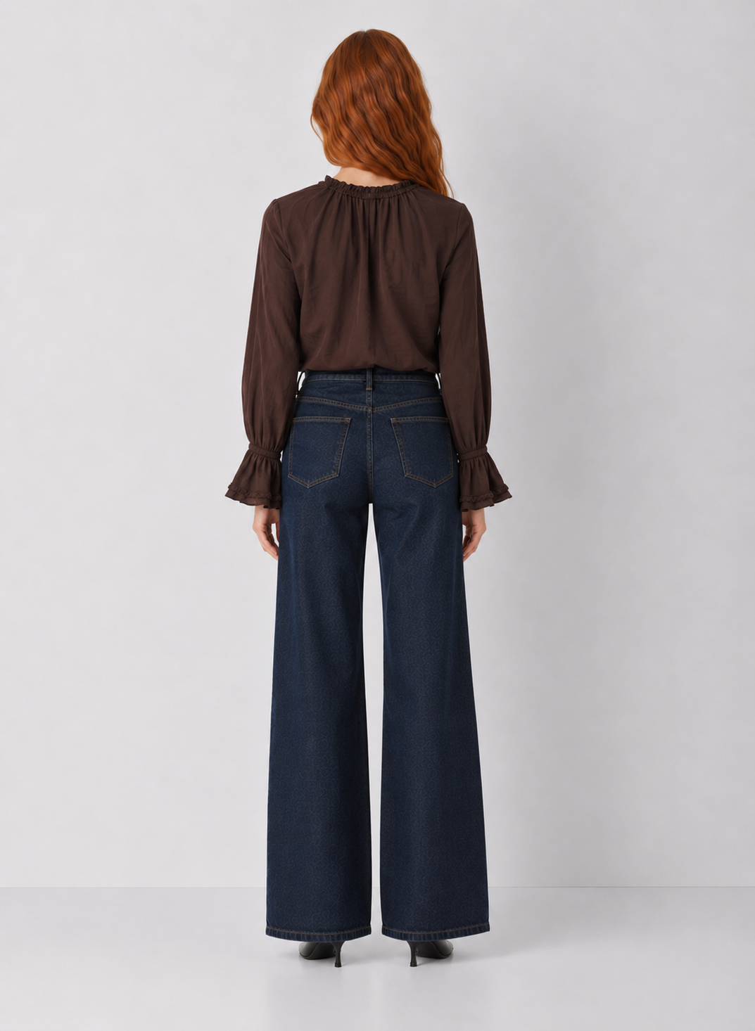 Ruffle Tie Neck Blouse