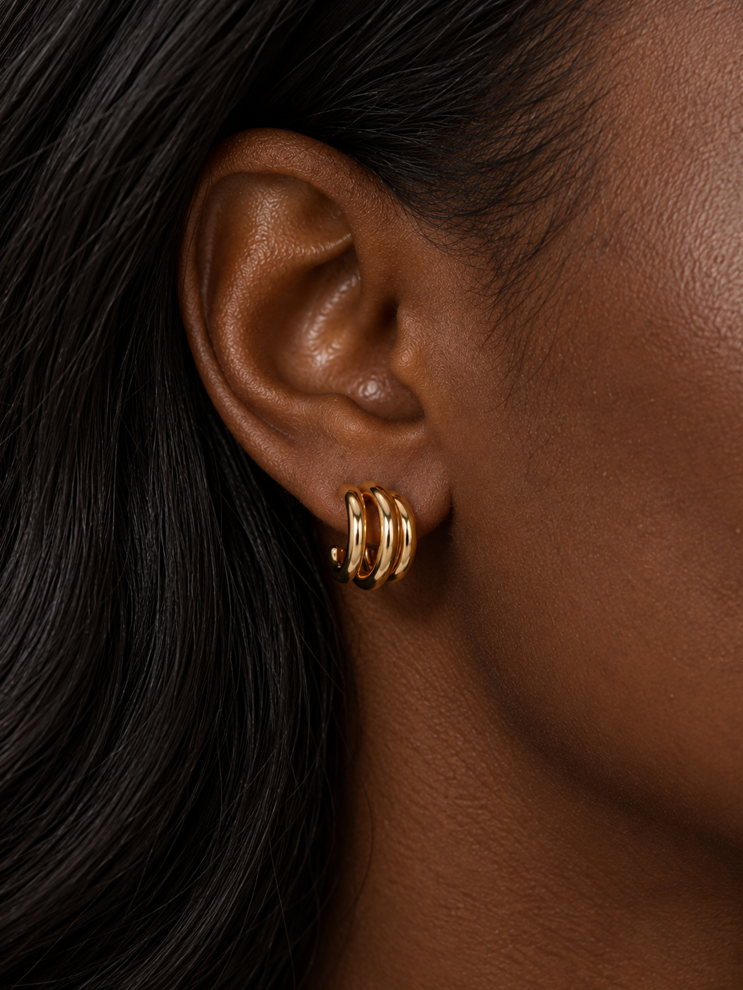 Gia Triple Hoops