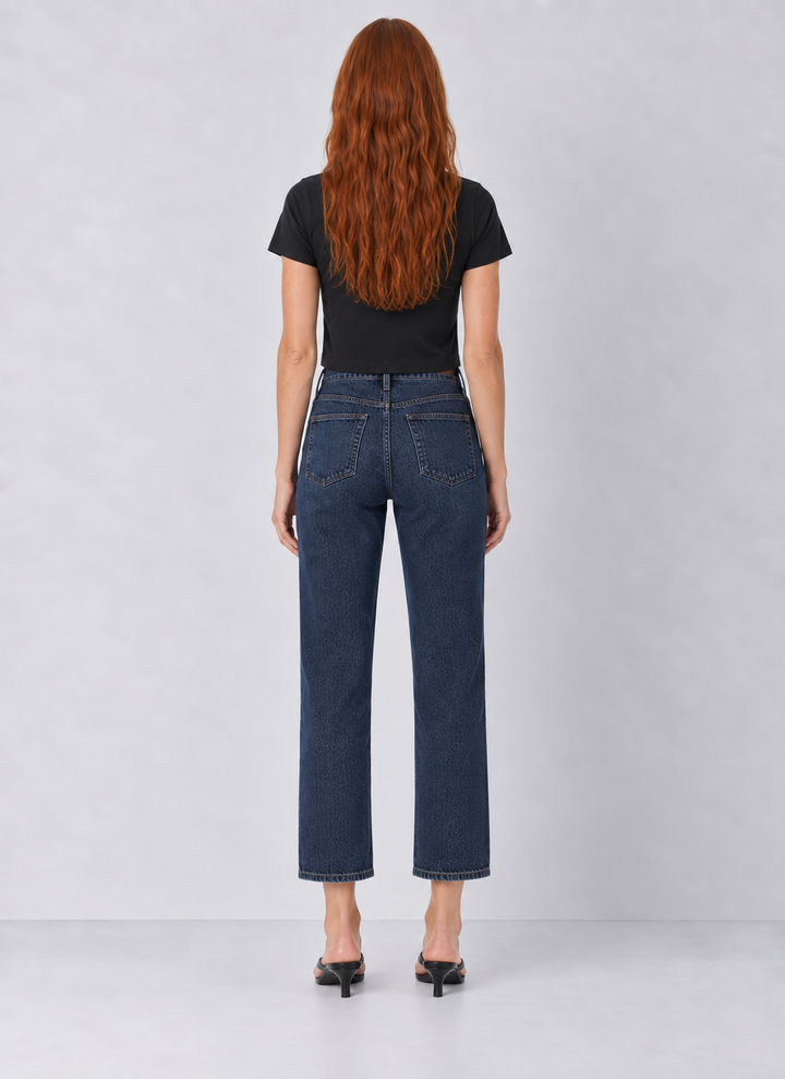 Pistola Issa Ankle Mid Rise Relaxed Ankle Straight Leg Jeans