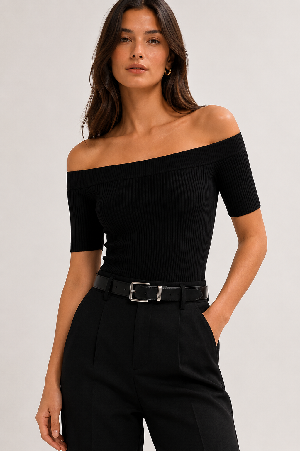 Short Sleeve Ribbed Bodysuit
