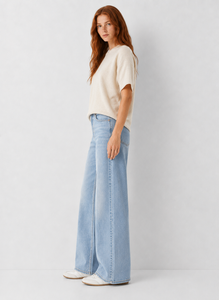 Oversized Short Sleeve Knit Sweater