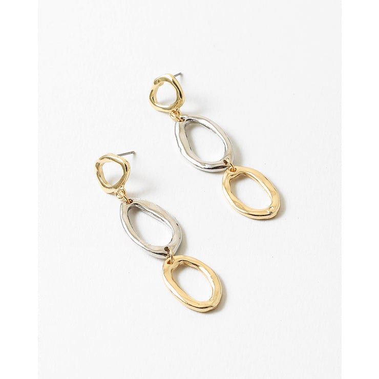 Two Toned Drop Earring