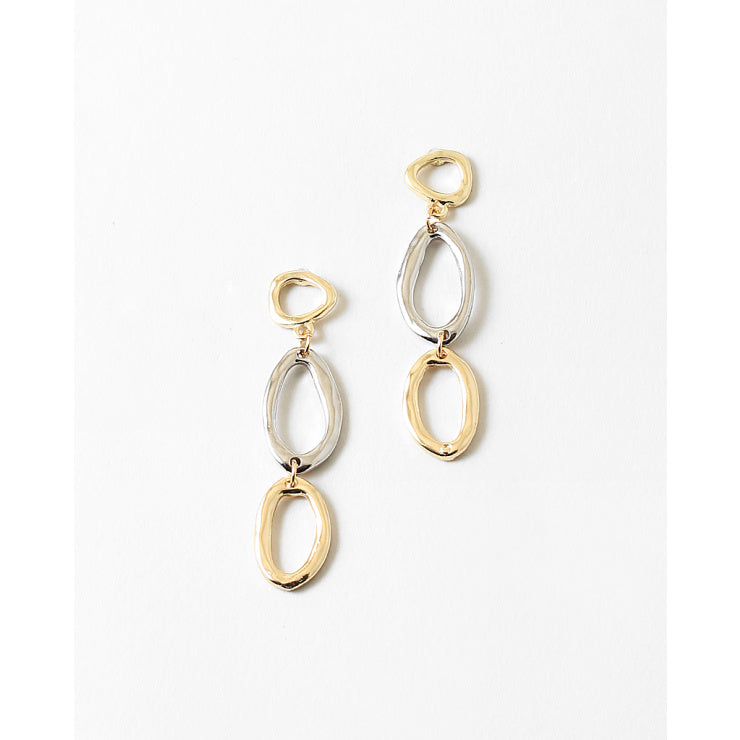 Two Toned Drop Earring