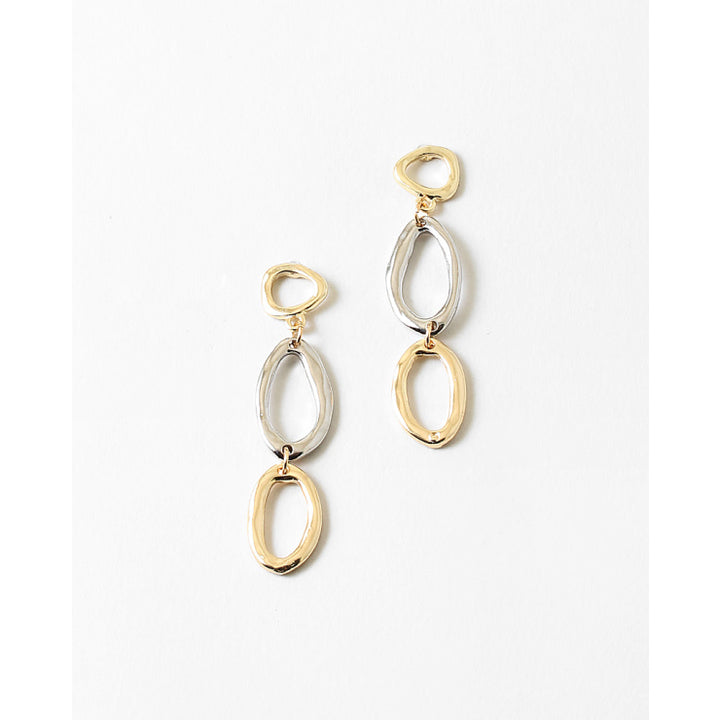 Two Toned Drop Earring