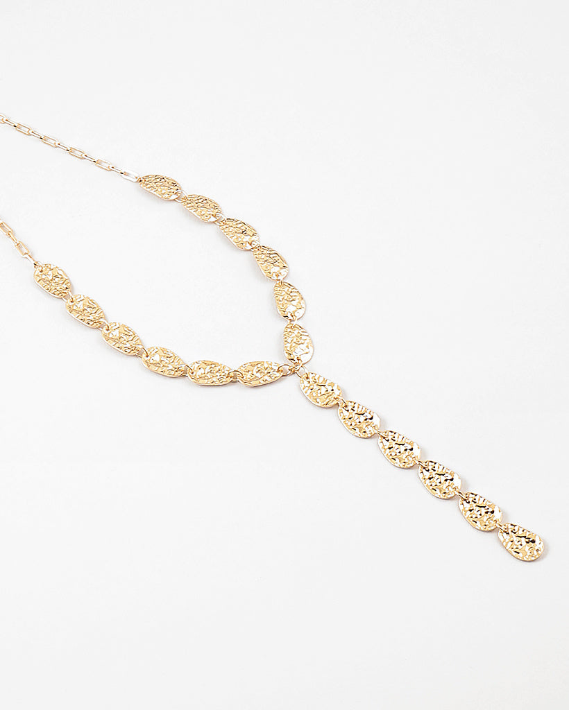 Textured Lariat Necklace