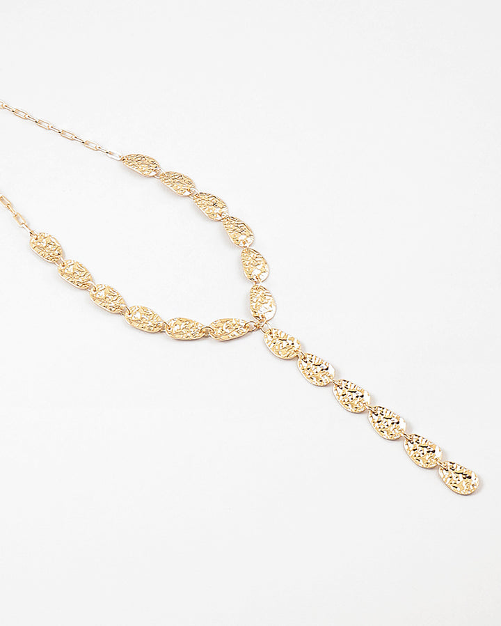 Textured Lariat Necklace